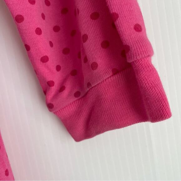 Hannah Andersson pink polka dot long sleeve dress button front size 8 - Picture 9 of 11